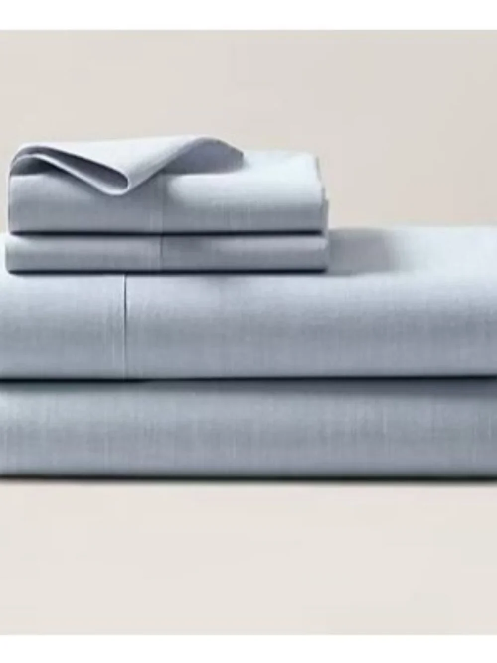 Ralph Lauren Workshirt Chambray Queen Flat Sheet Blue NEW